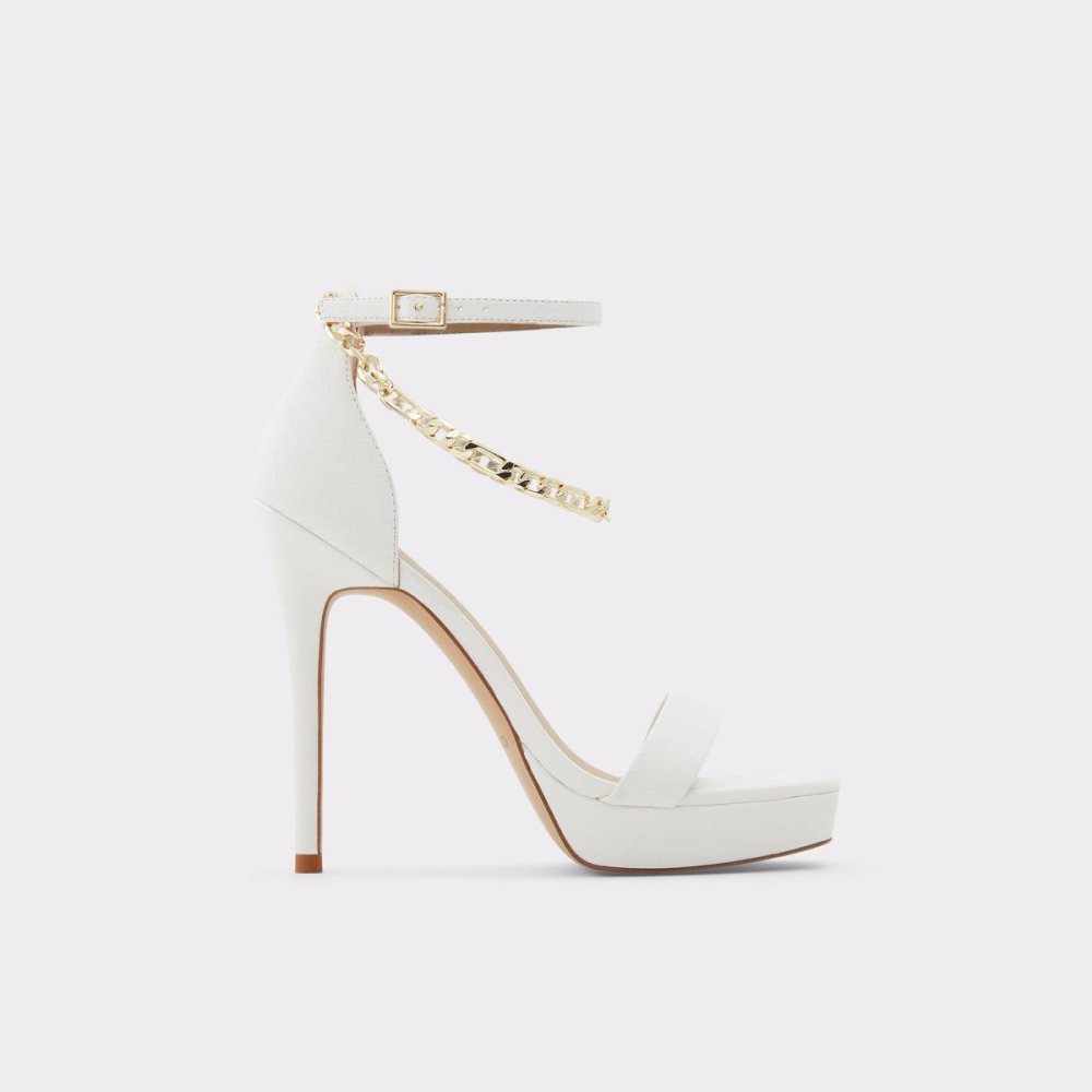 White Aldo Scarlettchain Heeled sandal - Stiletto heel | 651729-QOZ