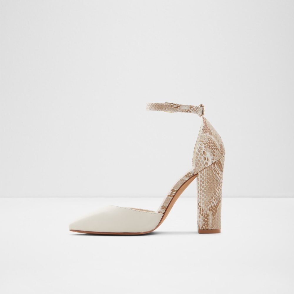 White Aldo Susan Strappy heeled shoe | 346129-ERI