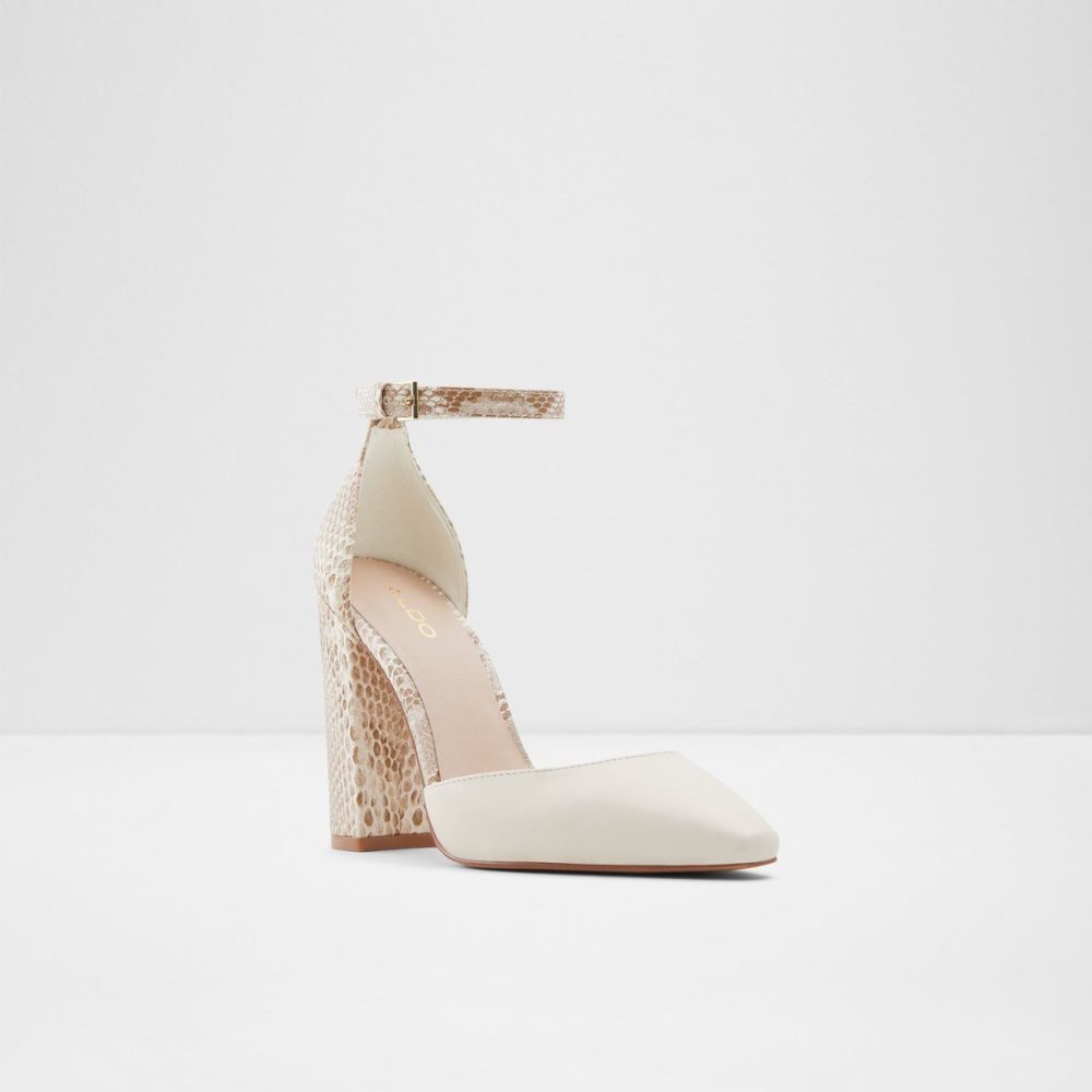 White Aldo Susan Strappy heeled shoe | 346129-ERI