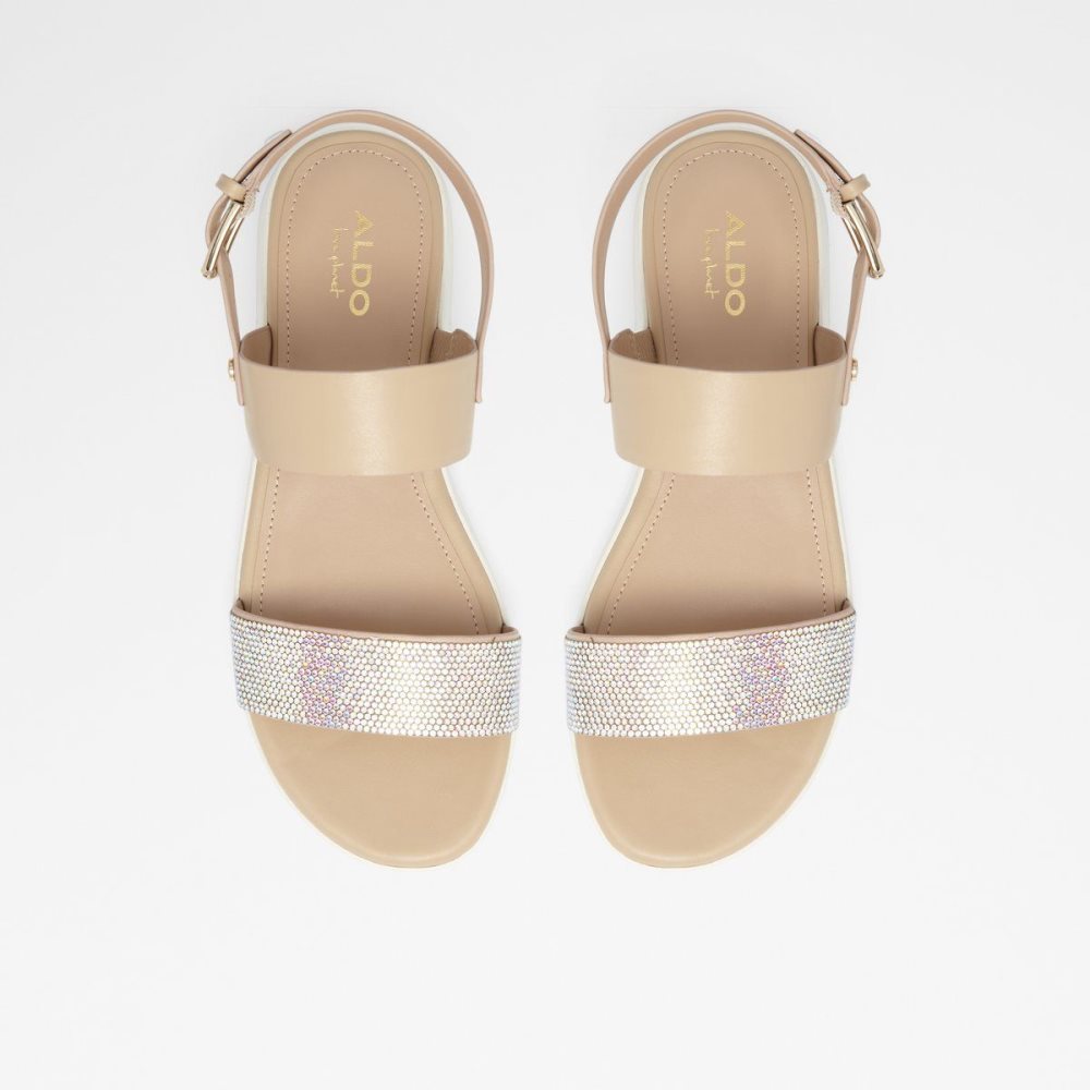 White / Beige Aldo Woema Flat sandal | 352940-JXS